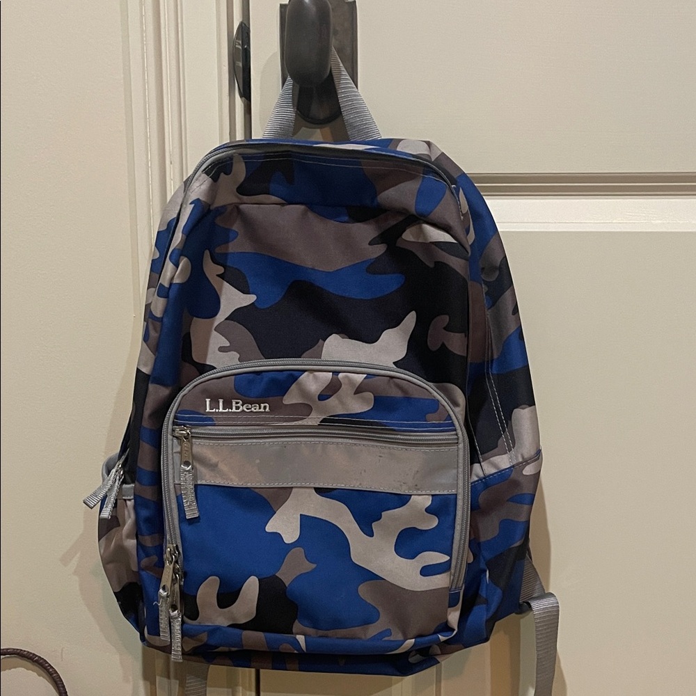 L.L. Bean Blue and Gray Camo Backpack
Great for back to school